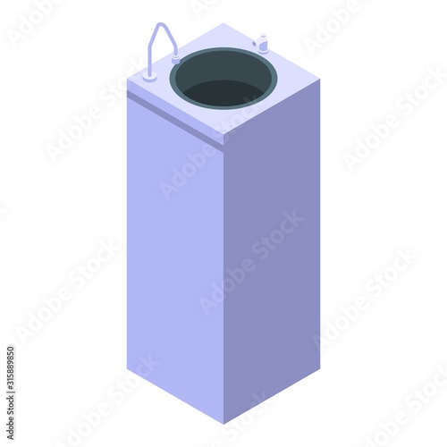 Kitchen drinking fountain icon. Isometric of kitchen drinking fountain vector icon for web design isolated on white background