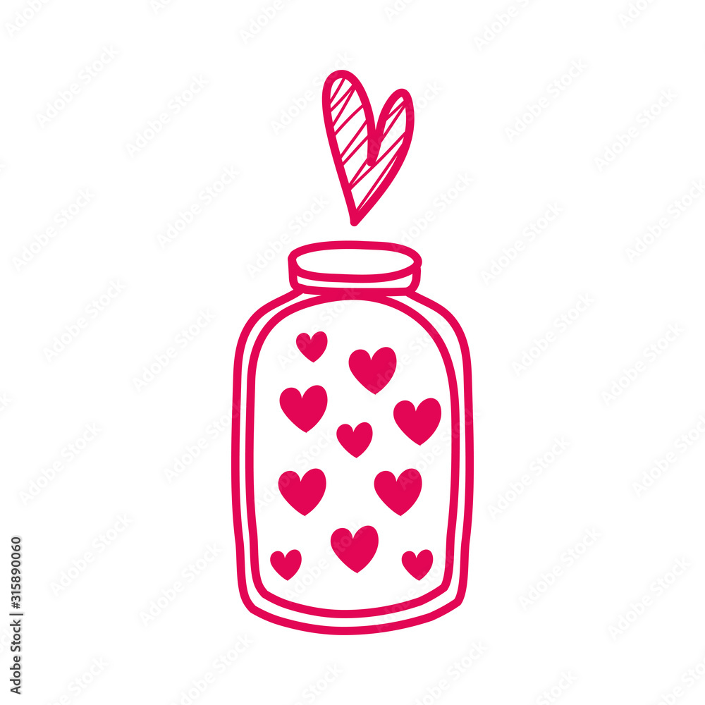 mason jar with hearts love mason jar with hearts love
