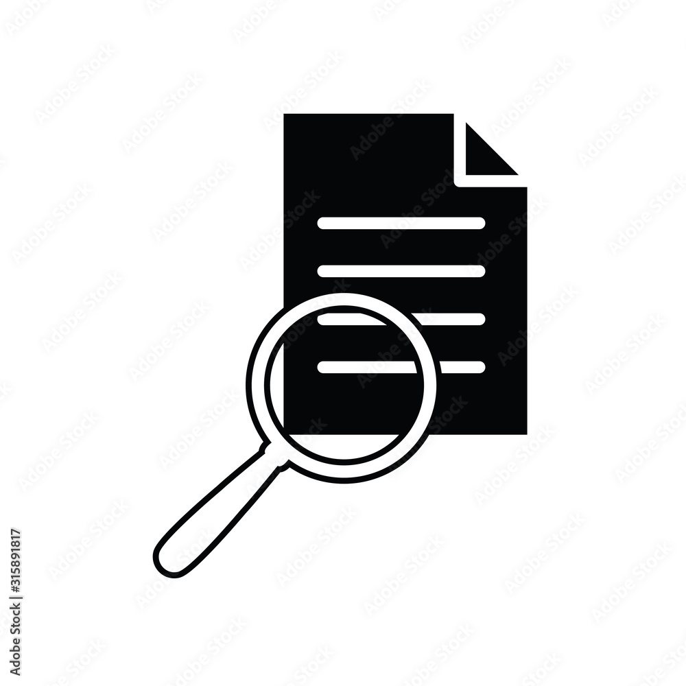 search icon. document icon. search in document sign. search icon. document icon. search in document sign.