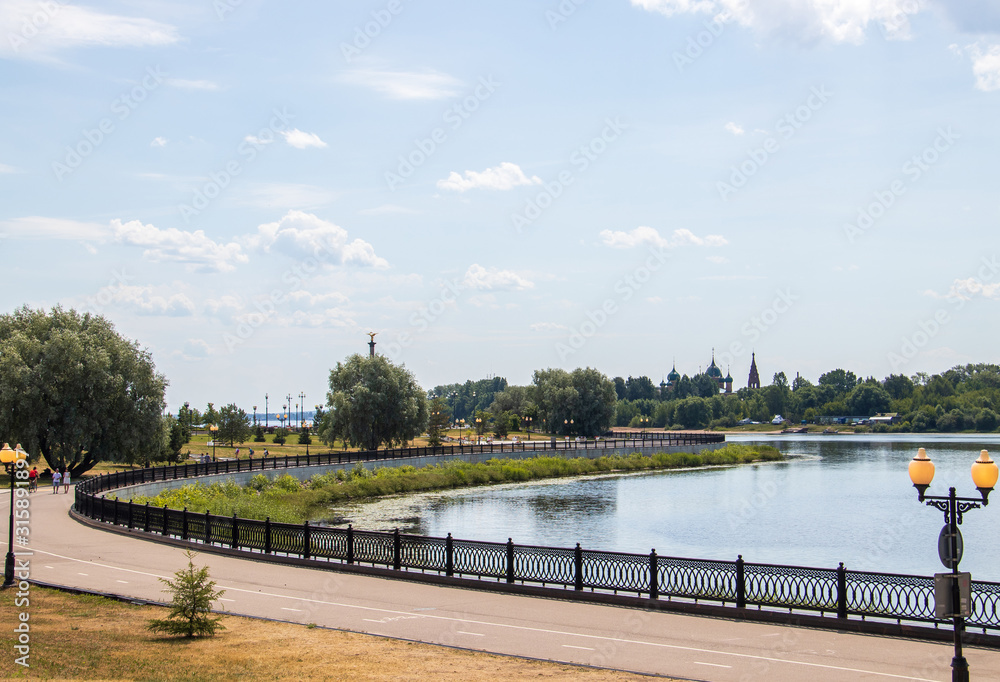 Bright summer day in the Strelka of Yaroslavl Bright summer day in the Strelka of Yaroslavl