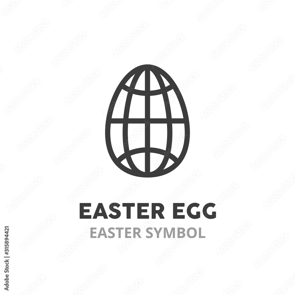 Easter egg simple line icon. Easter holiday symbol. Vector illustration symbol elements for web design. Easter egg simple line icon. Easter holiday symbol. Vector illustration symbol elements for web design.