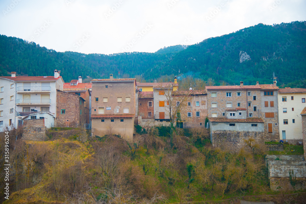 Spanish building at the Countryside scenes of Spain. Spain is located in Europe and known as a big tourism country..