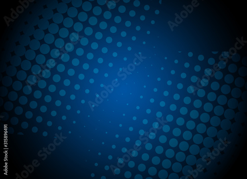 Elegant dark blue background, with abstract blue circles.