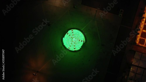 Lisbon, Portugal - 15/01/20: Aerial view of Lisbon - Christmas Lights at night