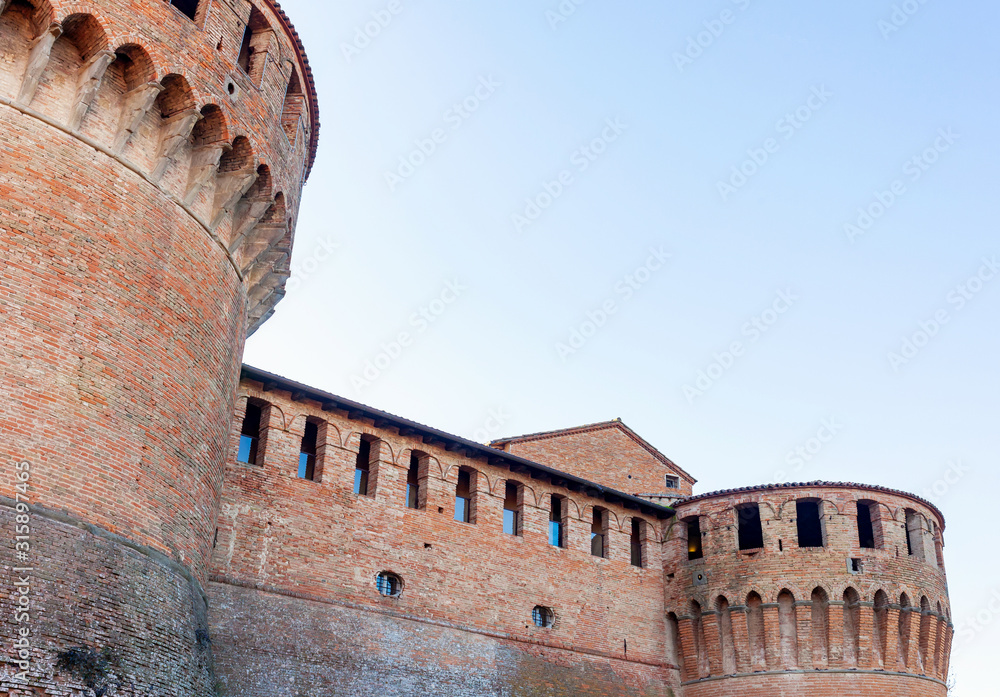 Medieval fortress in Dozza Imolese, near Bologna, Italy.