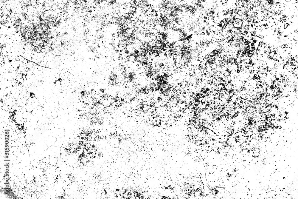 Grunge texture background of black and white. Abstract of scratches, chips, scuffs, cracks.