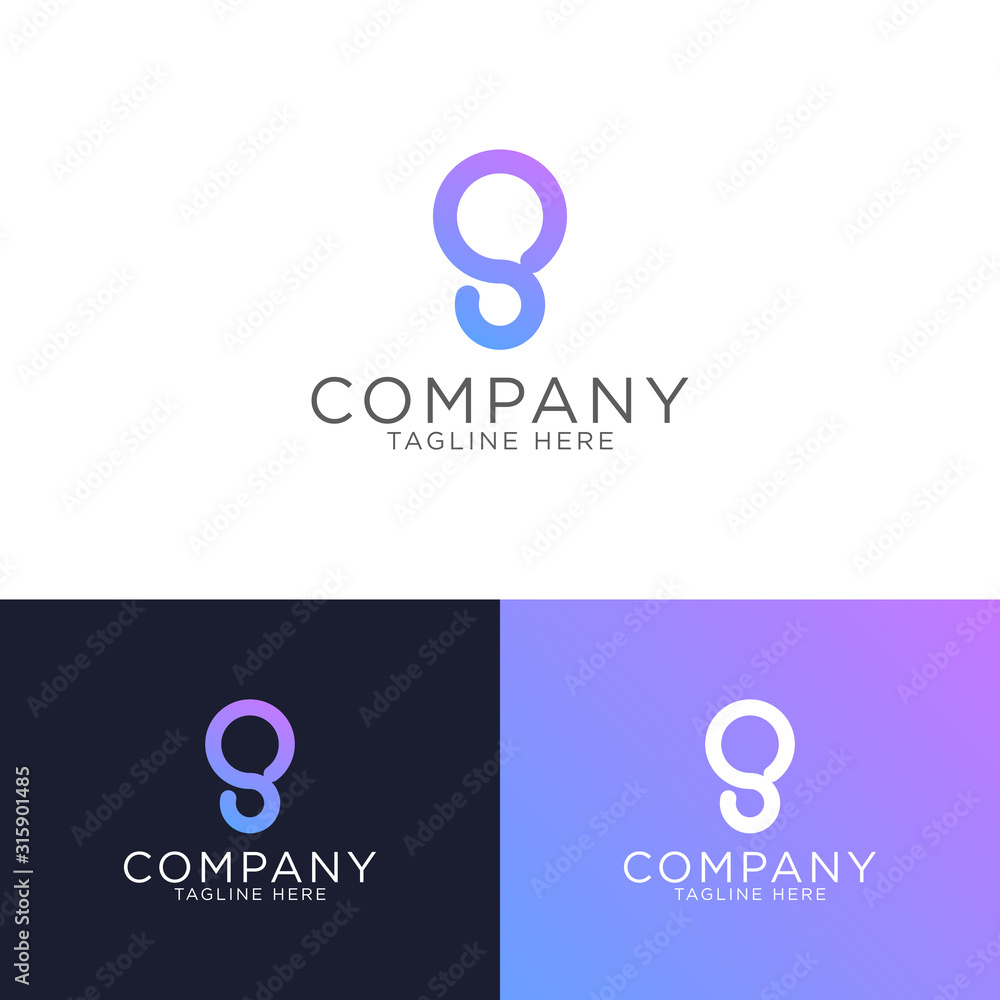 Logo design of abstract initials S with the Illustration of Lights and the bubble chat in the negative space Logo design of abstract initials S with the Illustration of Lights and the bubble chat in the negative space
