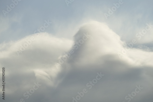 Weisse Wolken, Blauer Himmel, Hintergrundbild, Deutschland, Europa © detailfoto