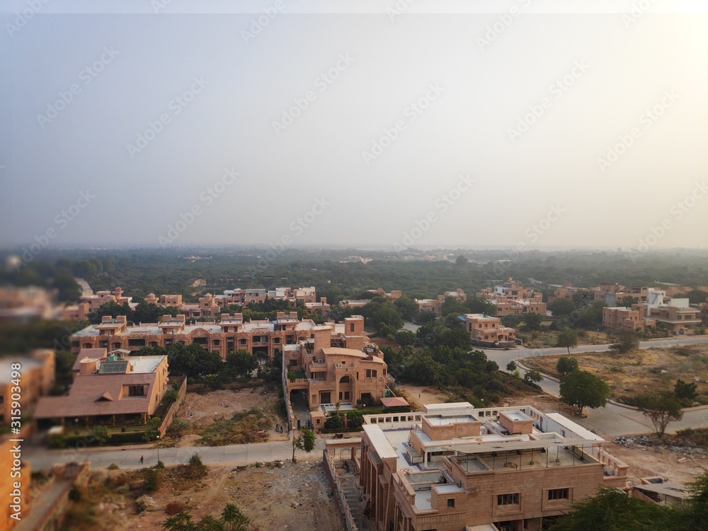 Landscape view of old jodhpur city,a popular city for locals and tourist.