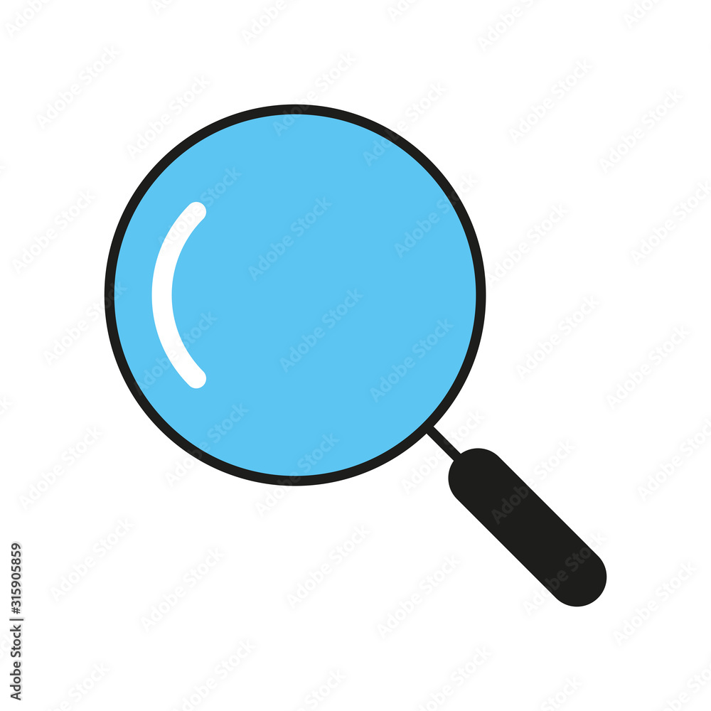 Magnifying glass icon. Search concept. Vector illustration. Magnifying glass icon. Search concept. Vector illustration.