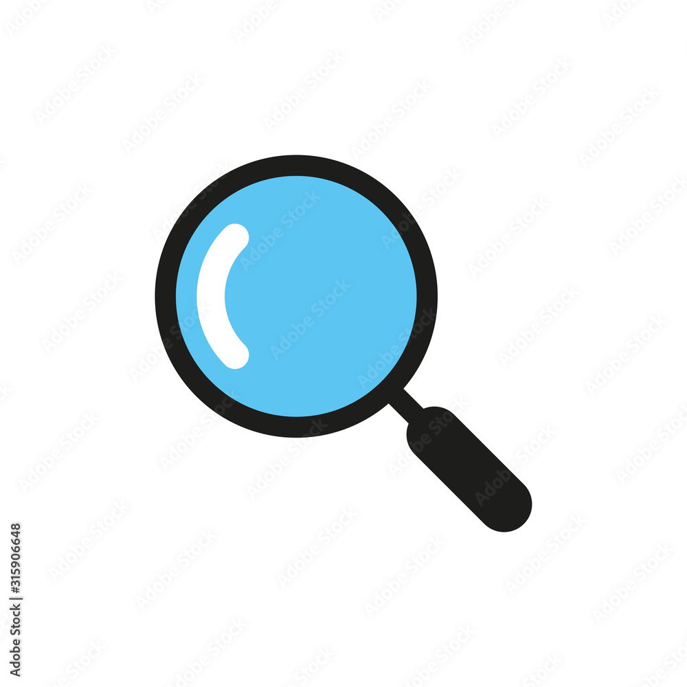 Magnifying glass icon. Search concept. Vector illustration. Magnifying glass icon. Search concept. Vector illustration.