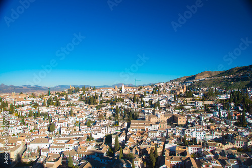 GRANADA, SPAIN - February 5, 2019: La Alhambra is UNESCO World Heritage site in Granada, Spain. Spain is an European country which has many touristic places.. © J Photography