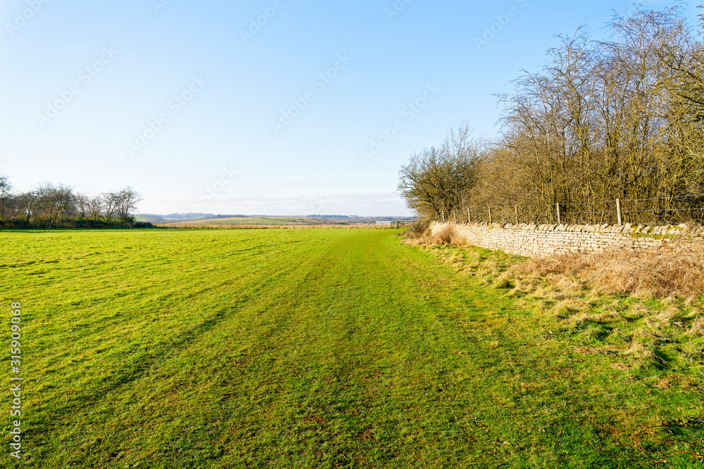 Following the Robin Hood Trail across open countryside Following the Robin Hood Trail across open countryside