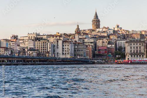 Istanbul, Turkey - October, 2019: Istanbul view. Turkey travel architecture background