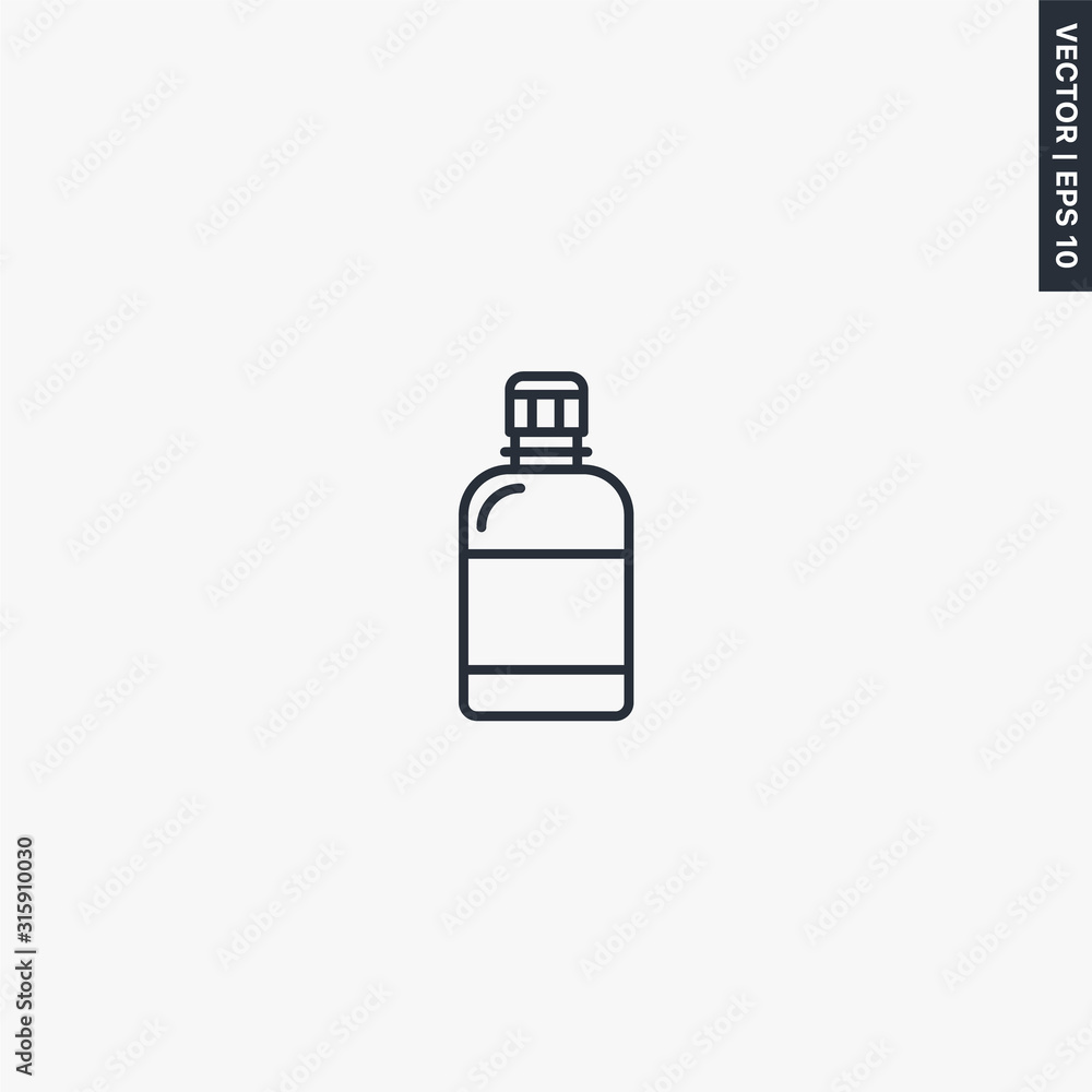 Lotion, bottle icon, linear style sign for mobile concept and web design Lotion, bottle icon, linear style sign for mobile concept and web design