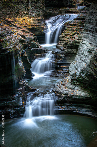 Fototapeta Naklejka Na Ścianę i Meble -  waterfall in the fall