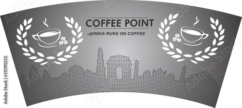 TEA COFFEE PAPER CUP BLANKS RAW MATERIAL DESIGN 