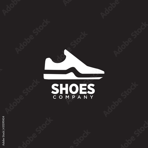 Man shoes logo design vector template