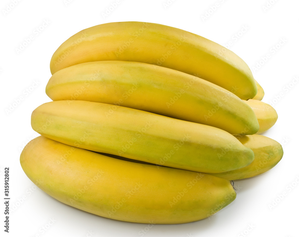 isolated image of banana closeup