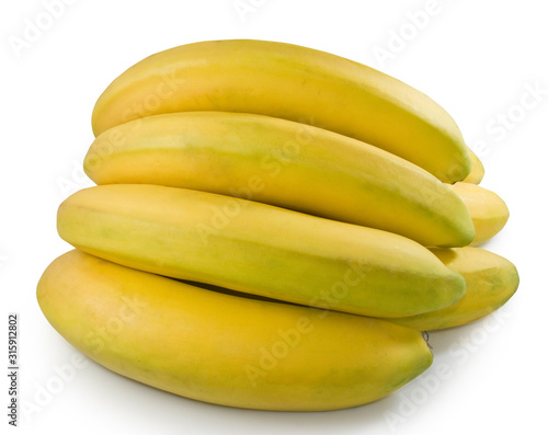 isolated image of banana closeup