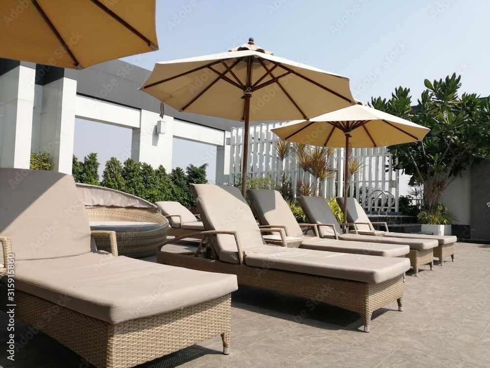 Fototapeta premium view of tropical resort