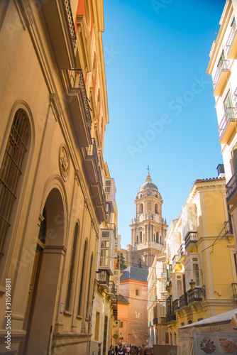 ANDALUSIA, SPAIN - February 6, 2019: Malaga is a town in Granada, Spain. It is known as La Malaga de Picaso. photo