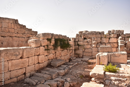 Ancient wall ruins at Mt. Gerizim National Park