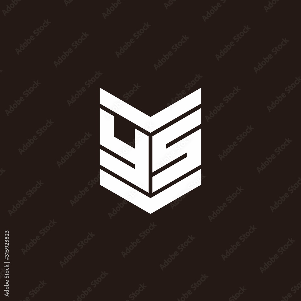 Logo alphabet monogram with emblem style Logo alphabet monogram with emblem style