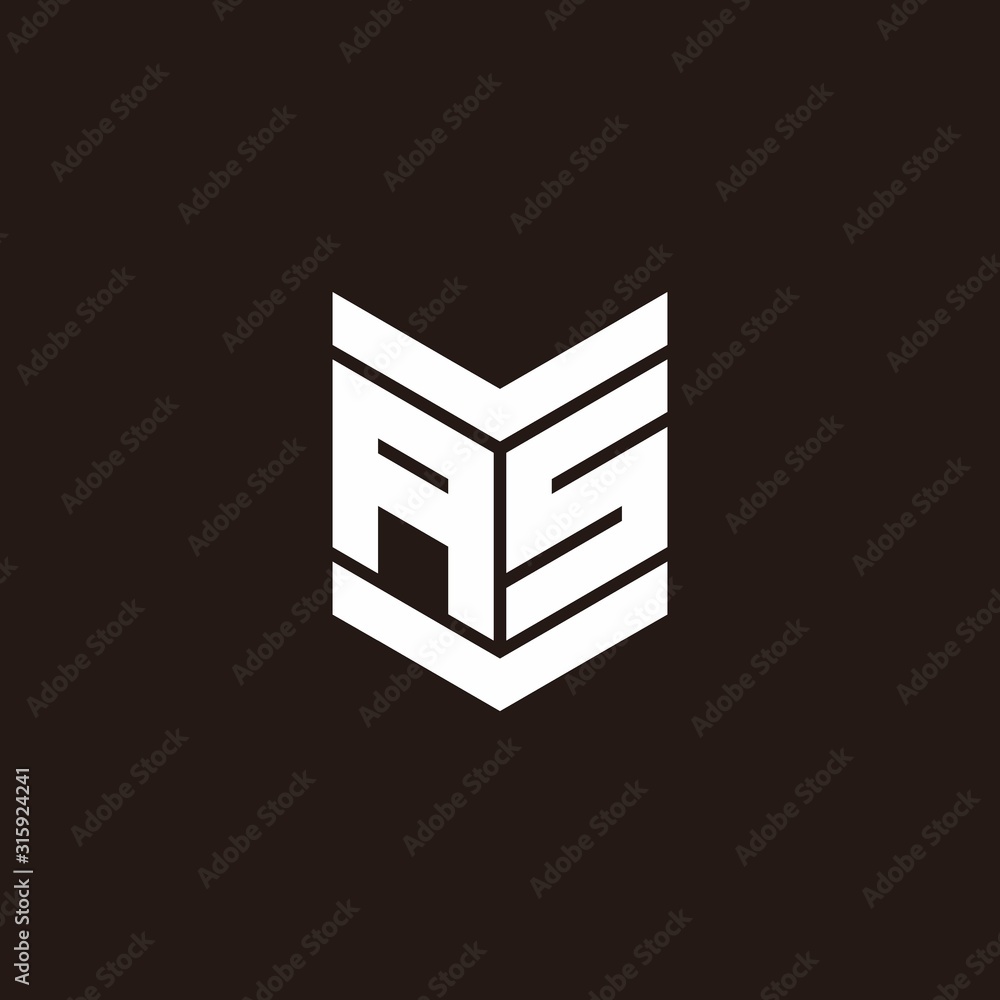 Logo alphabet monogram with emblem style Logo alphabet monogram with emblem style