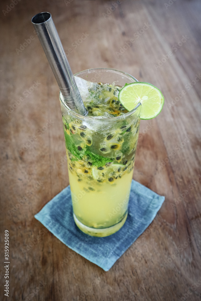 Passion fruit mojito cocktail Passion fruit mojito cocktail