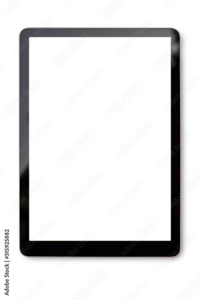 Digital tablet mock up on white background with Clipping path Digital tablet mock up on white background with Clipping path