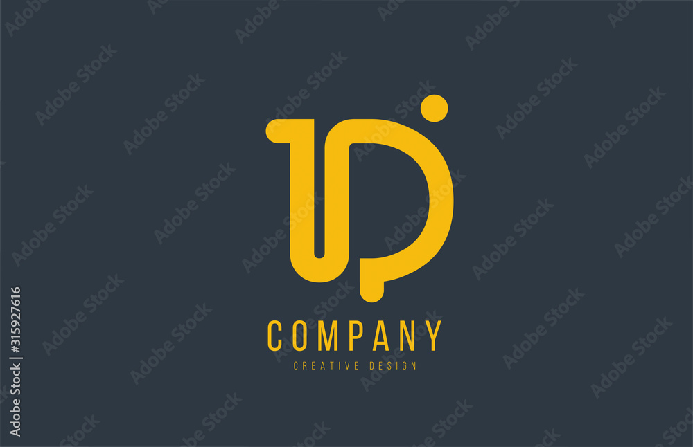 yellow D alphabet letter for company logo or logotype icon design yellow D alphabet letter for company logo or logotype icon design