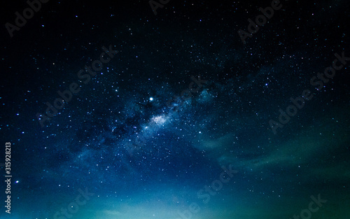 Fototapeta Naklejka Na Ścianę i Meble -  Milky way galaxy with stars and space in the universe background at thailand