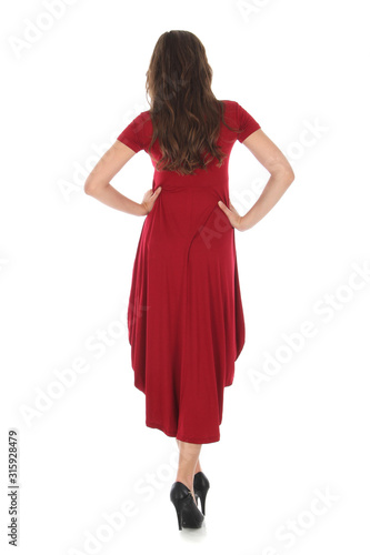 woman dress shoot in studio