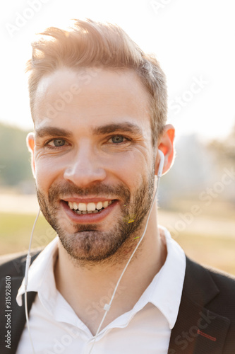 Close up of an attractive young businessman