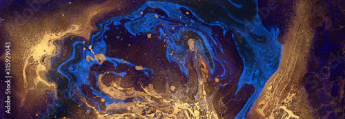 Fototapet Horizontal hand painted background for creative design of posters, cards, banners, websites, wallpapers