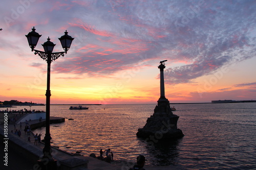 The monument to the sunken ships