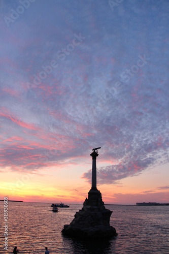 The monument to the sunken ships