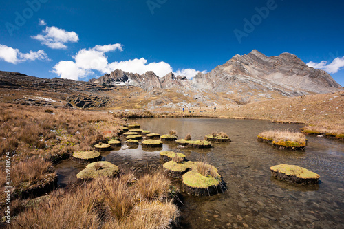 landscapes of the santa cruz mountains in peru photo