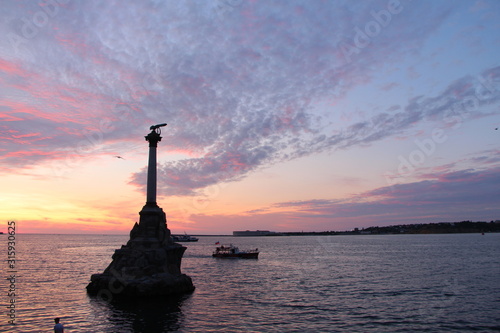 The monument to the sunken ships