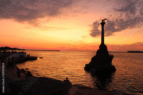 The monument to the sunken ships