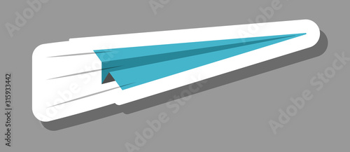 Paper plane icon that symbolizes freelance and creativity