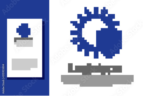 Blue UV protection icon isolated on white background. Sun and shield. Ultra violet rays radiation. SPF sun sign. Logo design template element. Vector Illustration