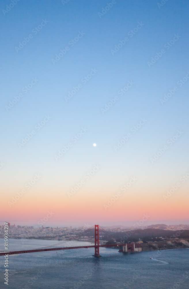 Supermoon over the golden gate bridge at night Supermoon over the golden gate bridge at night