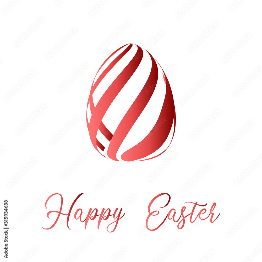 Easter ribbon egg. Vector illustration. Easter ribbon egg. Vector illustration.