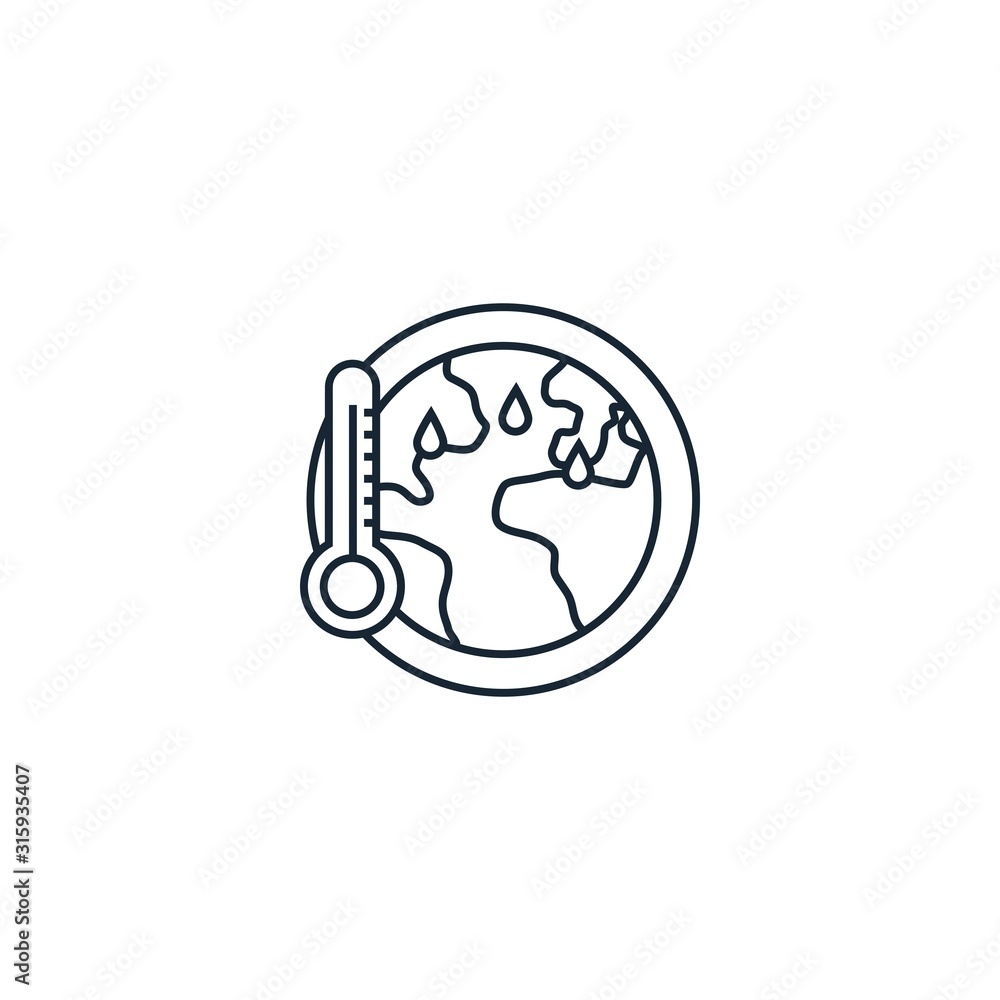 Global warming creative icon. From Ecology icons collection. Isolated Global warming sign on white background Global warming creative icon. From Ecology icons collection. Isolated Global warming sign on white background
