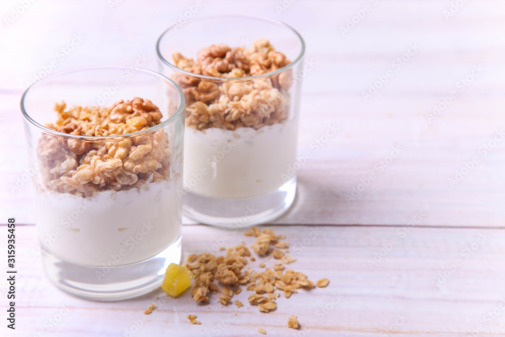 parfait dessert with nuts parfait dessert with nuts
