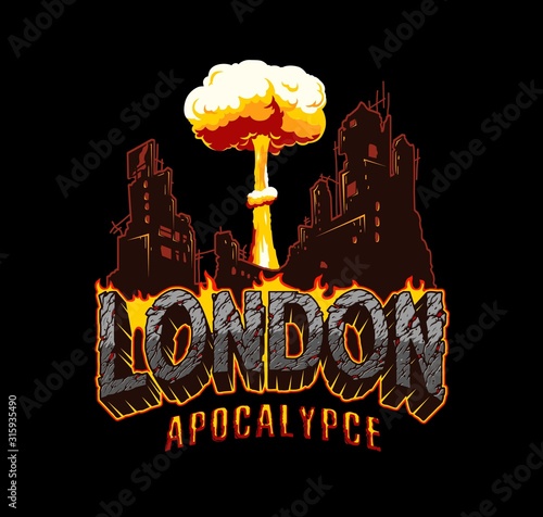 Armageddon and apocalypse vintage concept
