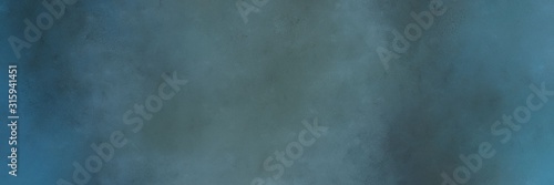 horizontal vintage abstract painted background with teal blue, blue chill and dark slate gray colors and space for text or image. can be used as header or banner