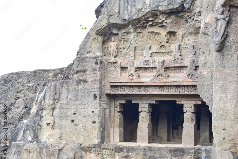 Historic Buddhist Temples of the Ellora Caves in India